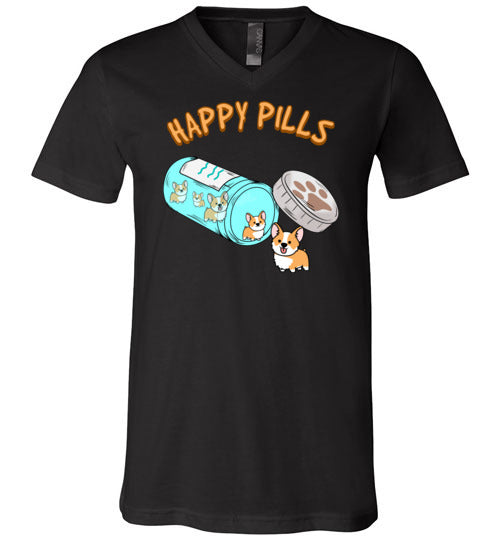 Happy Pills Corgi V-Neck