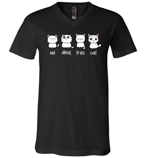 Un Deux Trois Cat V-Neck