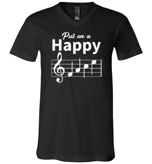 Happy Face Music V-Neck