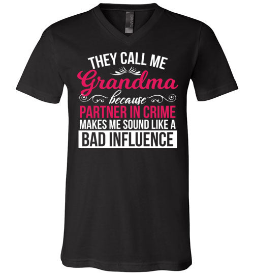 Grandma Partner In Crime V-Neck