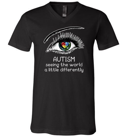 Autism Seeing The World A Little Differently V-Neck