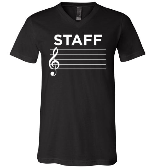 Music Staff V-Neck
