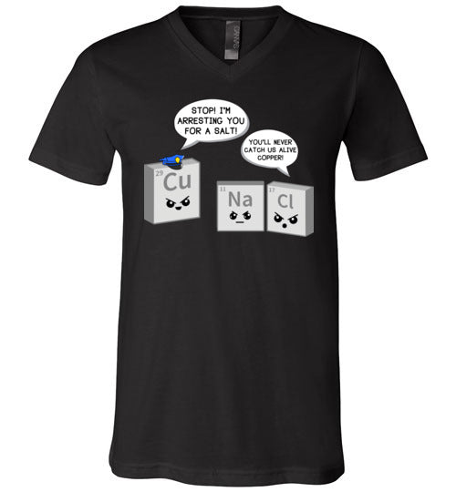 Periodic Table Salt And Copper V-Neck