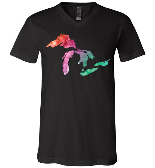 Great Lakes Watercolor V-Neck