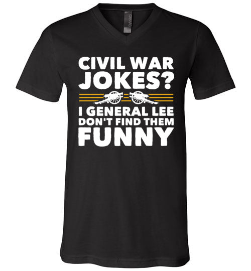 Civil War Jokes General Lee V-Neck
