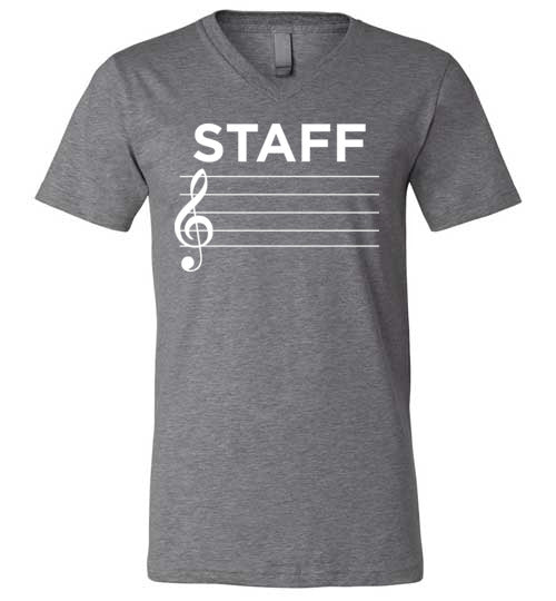 Music Staff V-Neck