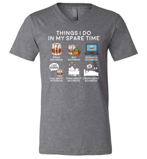 Things I Do Spare Time Bourbon V-Neck