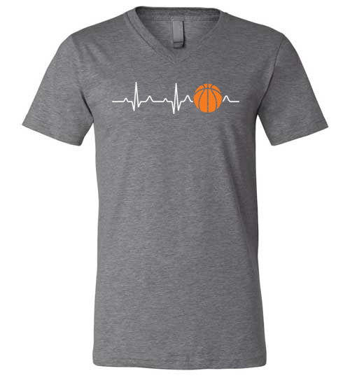 Basketball Heartbeat V-Neck