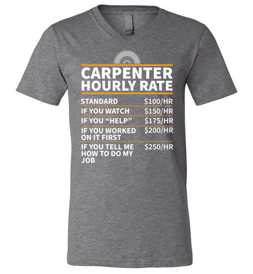 Carpenter Hourly Rate V-Neck