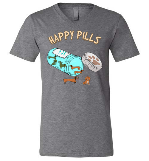 Happy Pills Dachshund V-Neck