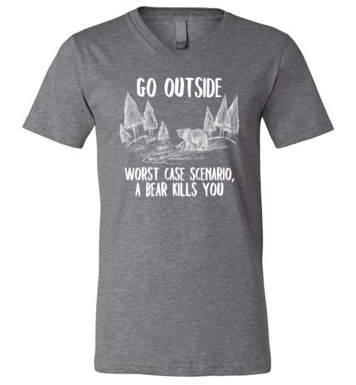 Go Outside Bear V-Neck