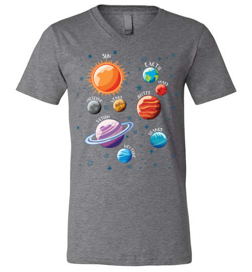 Solar System Planets V-Neck