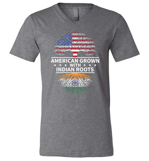 American Grown With Indian Roots V-Neck