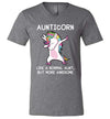 Aunticorn Unicorn Aunt V-Neck