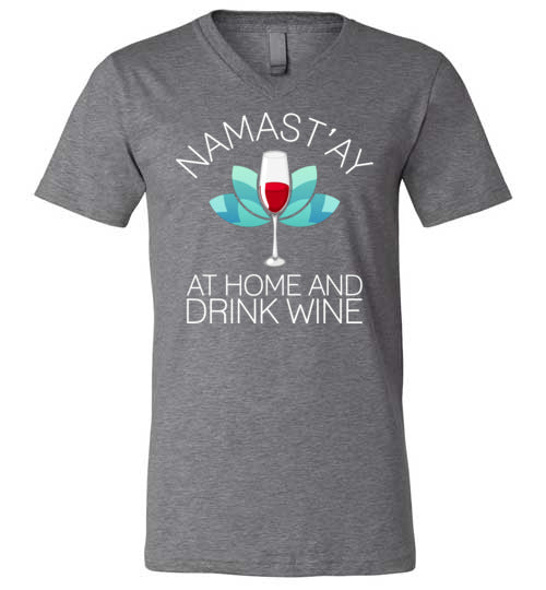 Namastay Wine V-Neck
