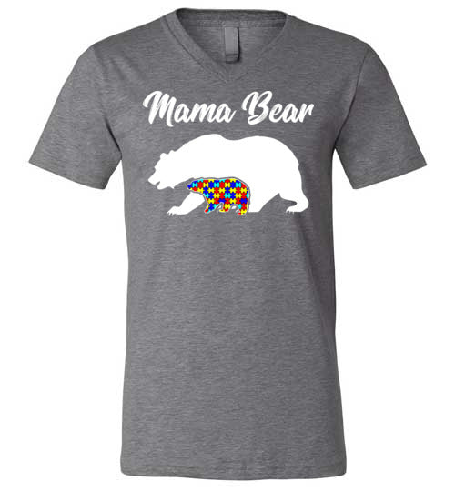 Autism Mama Bear V-Neck