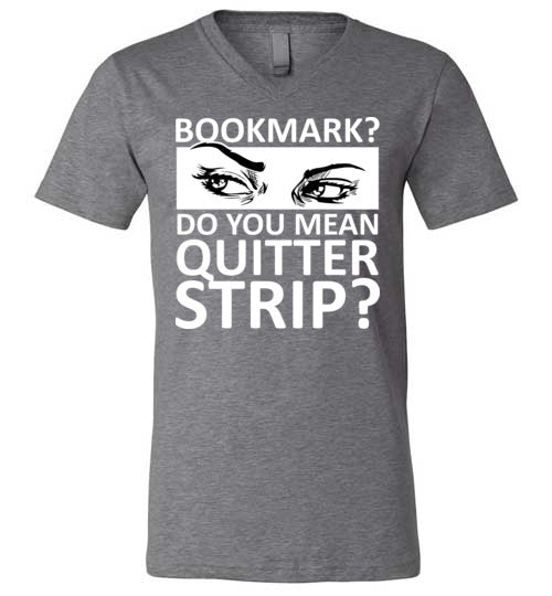 Bookmark Quitter Strip V-Neck