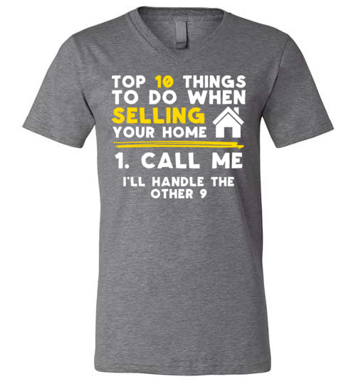 Top 10 Things Realtor Real Estate V-Neck