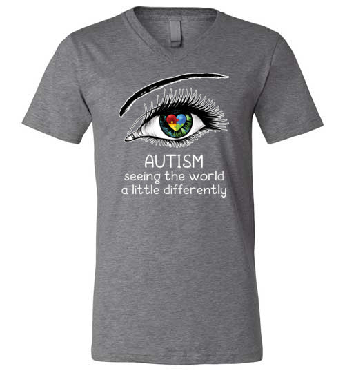 Autism Seeing The World A Little Differently V-Neck