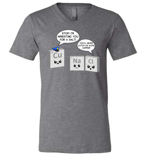 Periodic Table A Salt Copper V-Neck