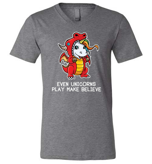 Even Unicorns Play Make Believe V-Neck