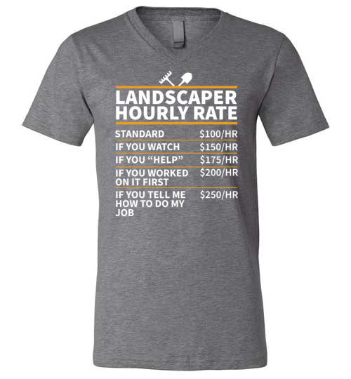 Landscaper Hourly Rate V-Neck