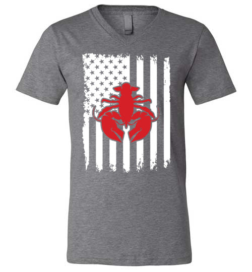 Crawfish American Flag V-Neck