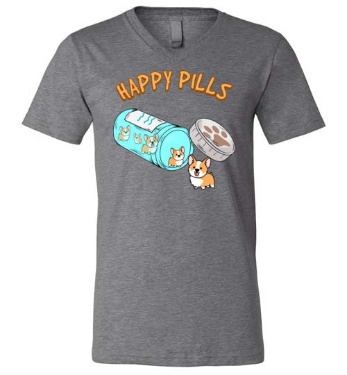 Happy Pills Corgi V-Neck