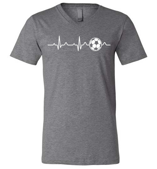 Soccer Heartbeat V-Neck