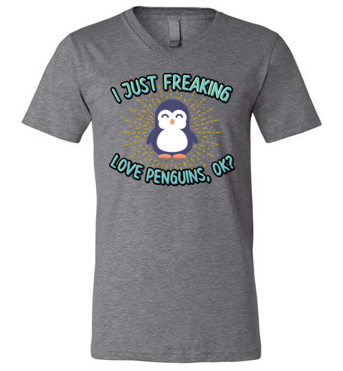 Freaking Love Penguins V-Neck