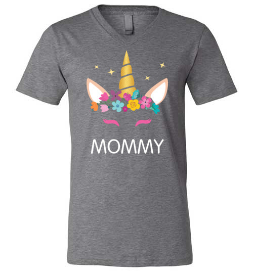 Mommy Unicorn Face V-Neck
