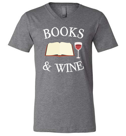 Books And Wine V-Neck