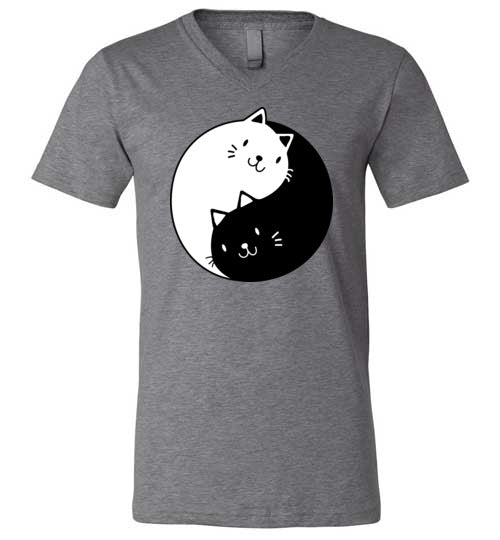 Cat Yin Yang V-Neck