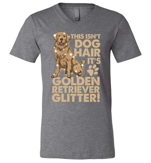 Golden Retriever Glitter V-Neck