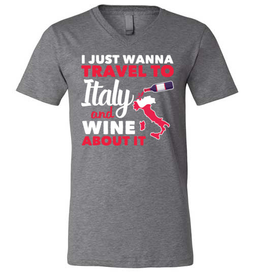 Italy Wine Travel V-Neck