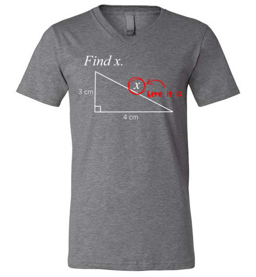 Math Find X V-Neck