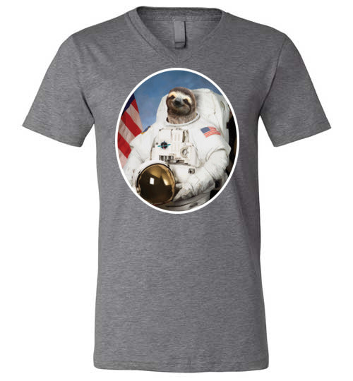 Sloth Astronaut V-Neck