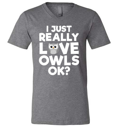 Just Really Love Owls V-Neck