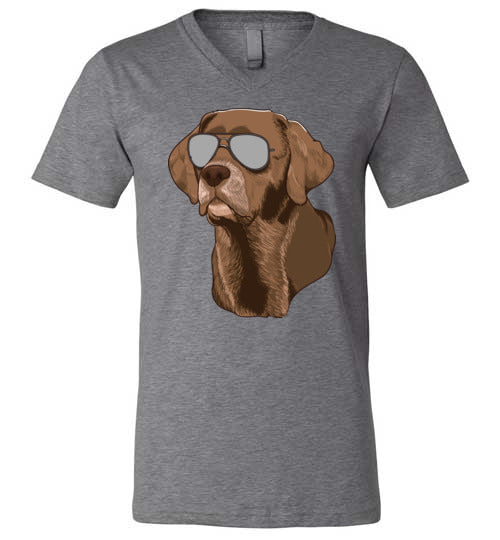 Chocolate Lab Sunglasses V-Neck