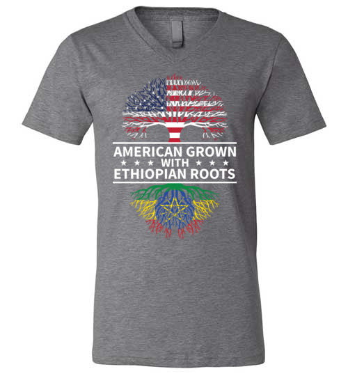 American Grown With Ethiopian Roots V-Neck