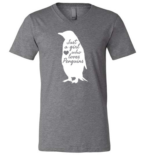 Just A Girl Who Loves Penguins V-Neck