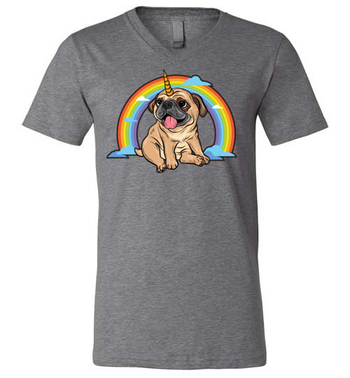 Pug Unicorn V-Neck