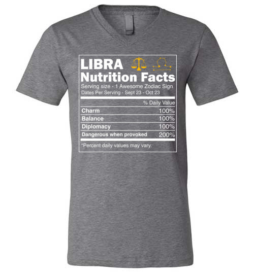Zodiac Libra Nutrition Facts V-Neck