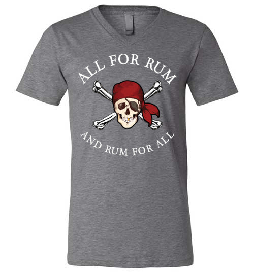 Pirate All For Rum V-Neck