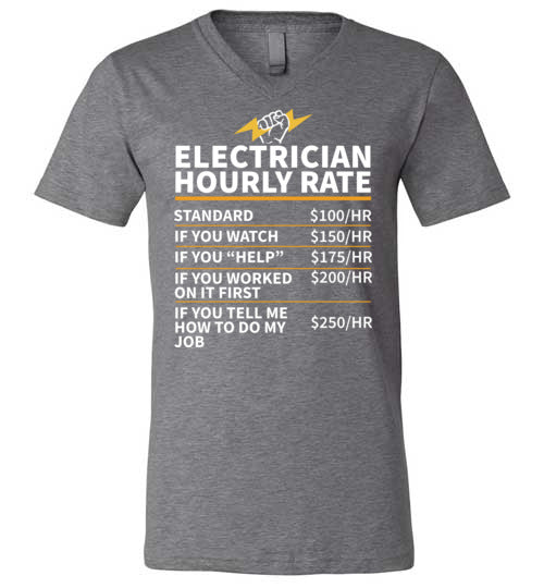 Electrician Hourly Rate V-Neck