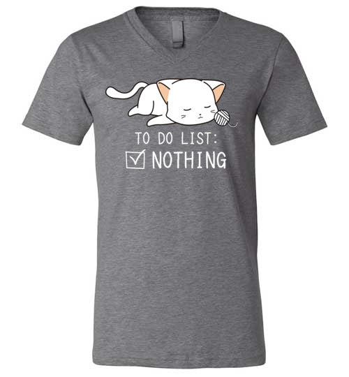 Cat To Do List Nothing V-Neck
