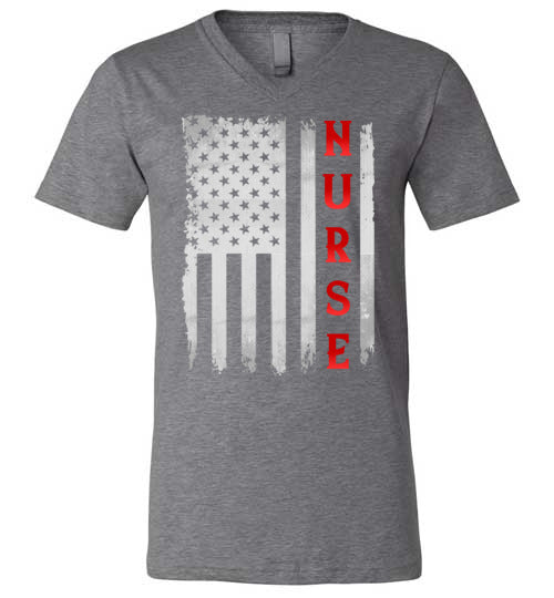 Nurse American Flag V-Neck