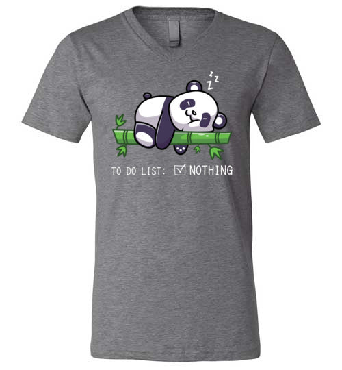 Panda To Do List Nothing V-Neck
