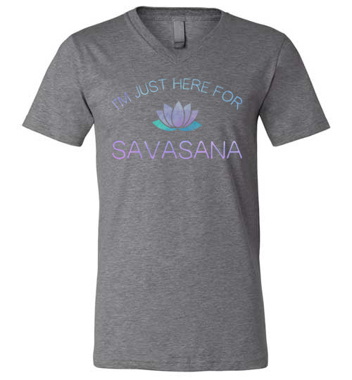 Yoga Just Here For The Savasana V-Neck