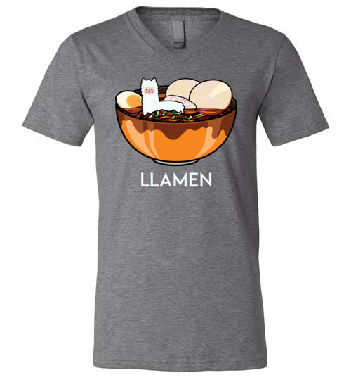 Llamen Llama Ramen V-Neck